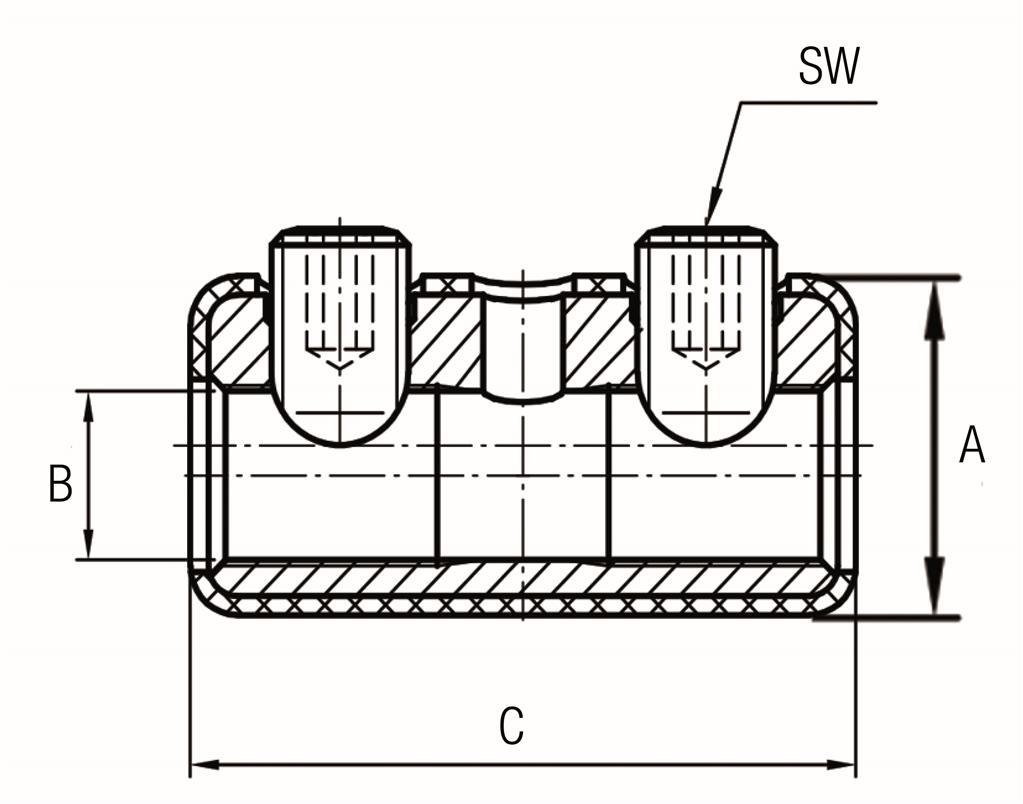 Schroefverbinder LS 16-95 RM / 35-70² SM