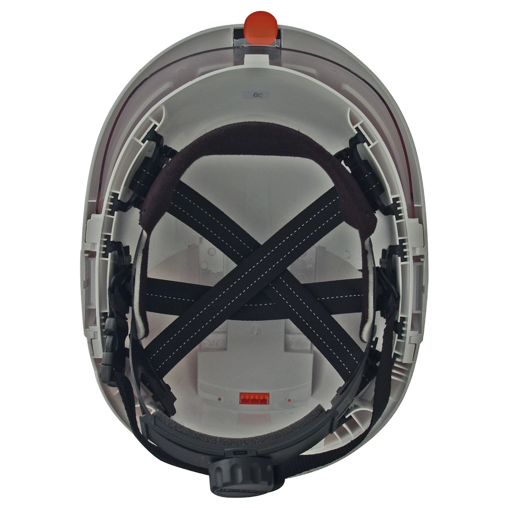Witte helm met geïntegreerd vizier 1000V