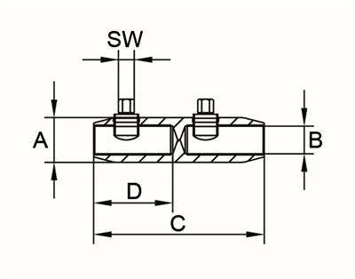 Schroefverbinder MS 25-70² RM / 35-50² SM