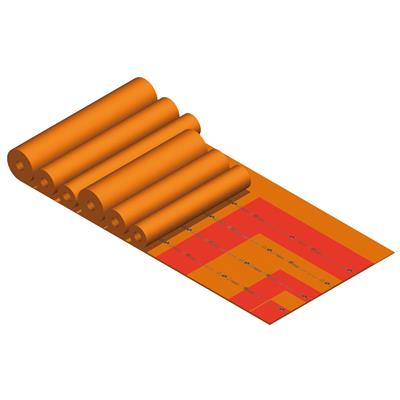 Wandmat 1mm 120x120mm oranje