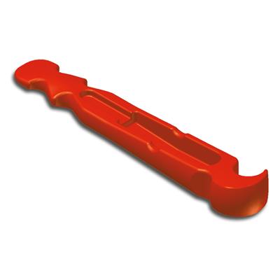 Ecarteur en plastique, rouge avec rainure 37x270mm